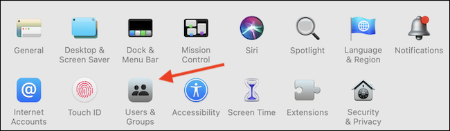 Go to "Users and Groups" in System Preferences.