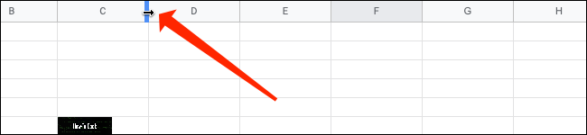Adjust the column size in Google Sheets.