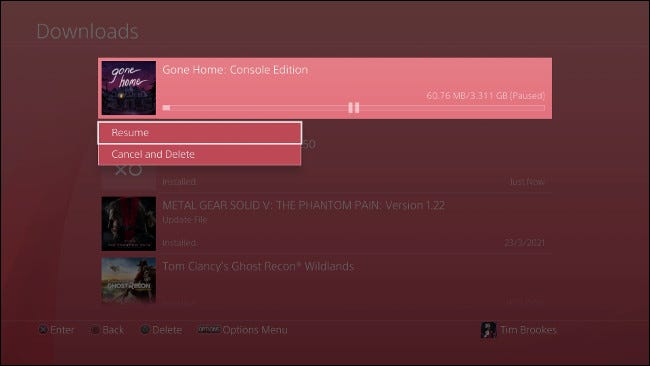 Pause and Resume PS4 Download