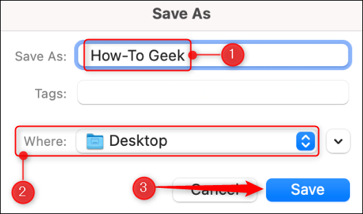 Save location in Mac