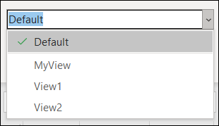Click the drop-down to switch the Sheet View
