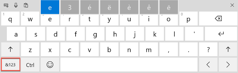 Windows 10 special characters