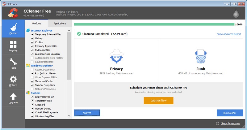 CCleaner Free for Windows 10