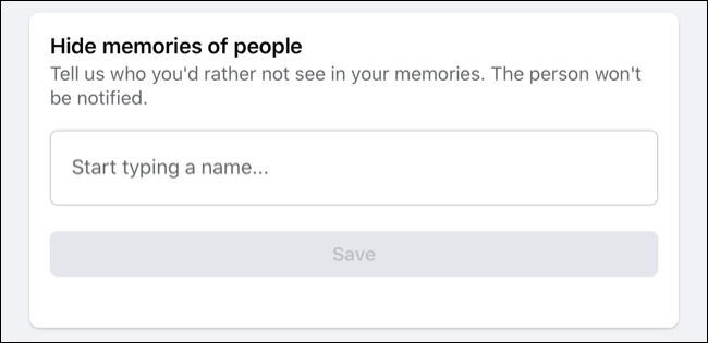 Hide People from Facebook Memories