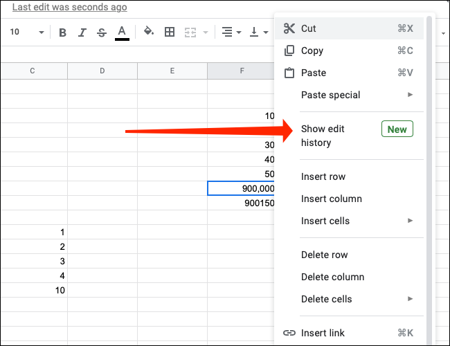 How to check Edit History Google Sheets