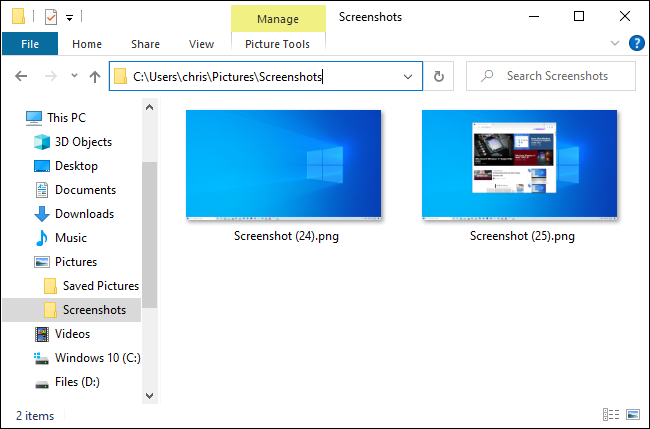 Take Screenshot on Windows 10