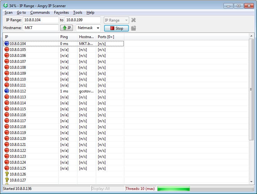 Angry IP Scanner for Windows 10