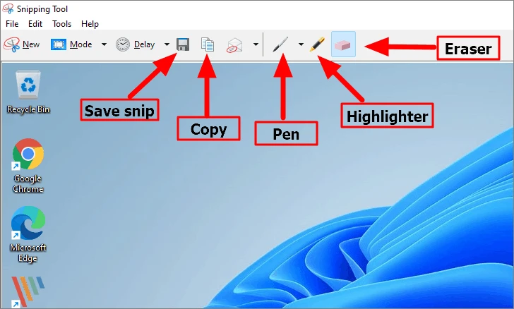 New Snipping Tool in Windows 11