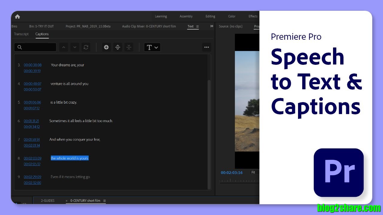 Adobe Speech to Text for Premiere Pro 2022 Free