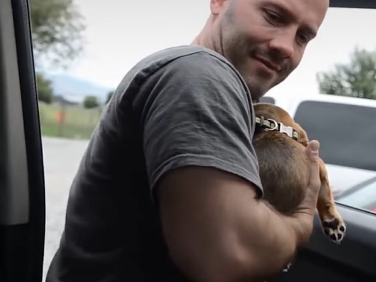 man-holding-a-puppy man holding a puppy