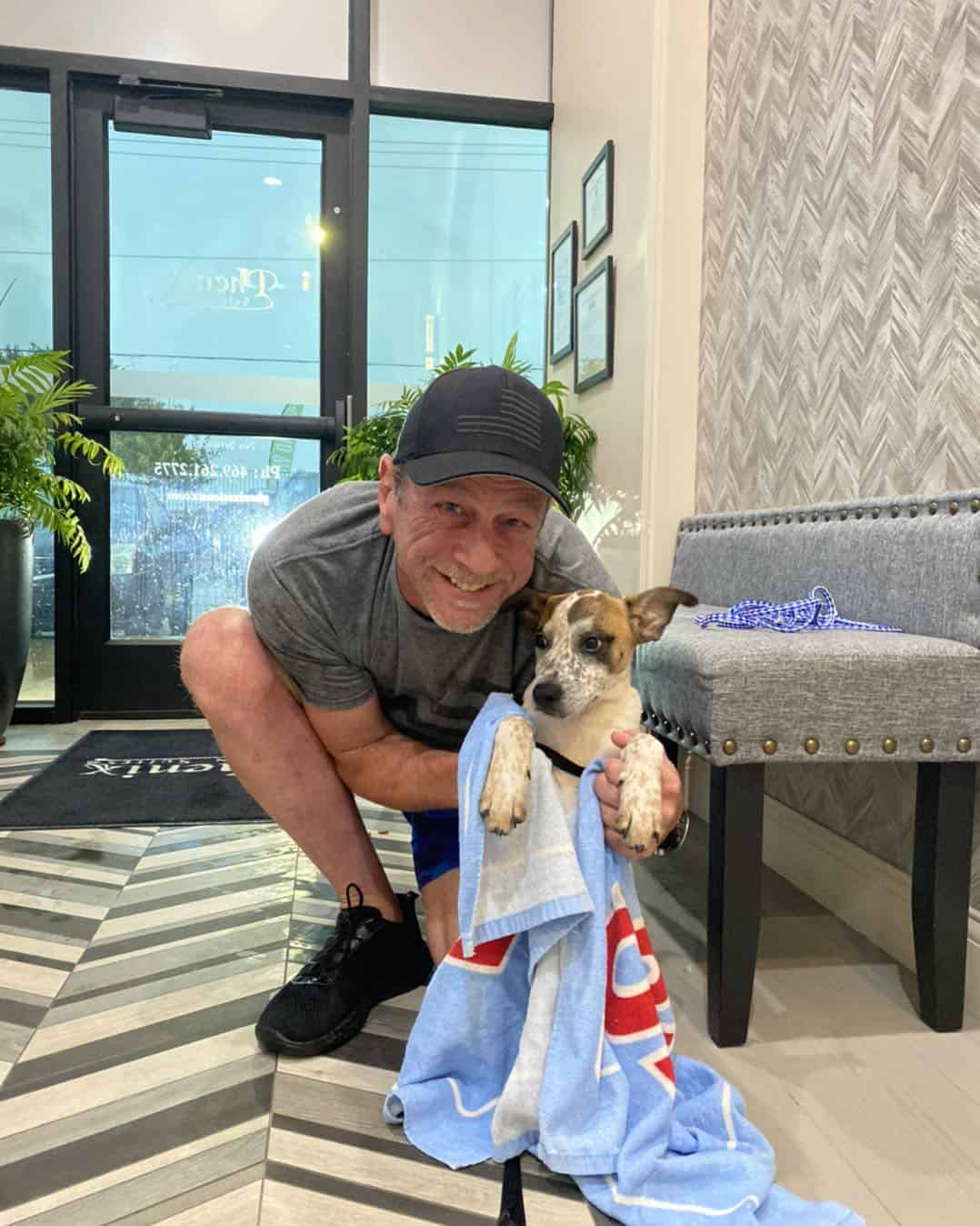 new-owner-with-cute-dog New owner with cute dog