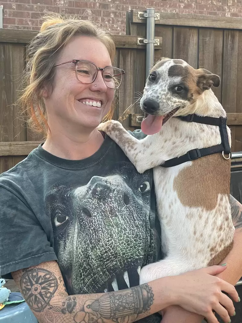 tattoed-owner-with-dog tattoed owner with dog